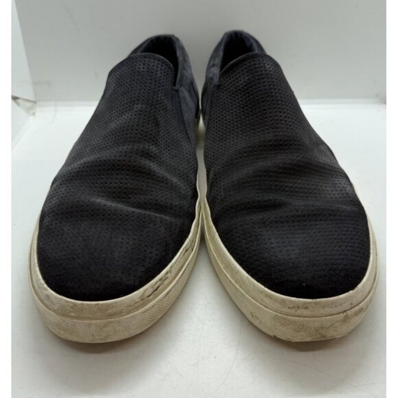 Vince Mens Navy Suede Perforated Leather Loafer Sneaker White Soles US 12M 46 EU - Picture 2 of 9